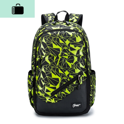 韩版双肩包女士旅行背包大容量电脑包帆布休闲初中学生书包男潮流NEW LAKE 大号1106新款荧光绿