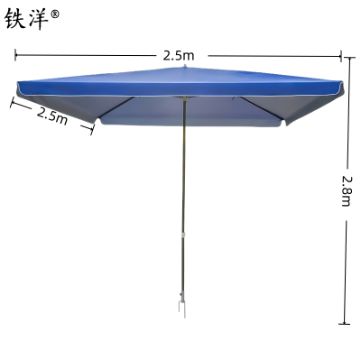 铁洋 宝蓝四方户外遮阳雨棚 钢叉款2.5m*2.5m 把
