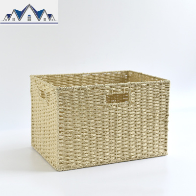 壹品生活家居日式编织收纳筐桌面收纳篮编织筐收纳盒储物筐编织篮 三维工匠