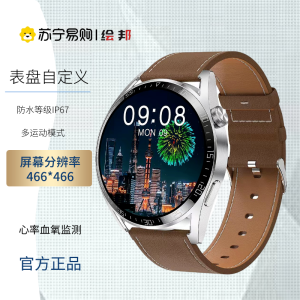 『苏宁自营』绘邦新款GT4智能手表乘车码NFC门禁蓝牙通话AI语音血压监测运动防无线健康管理充电