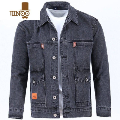 YANXU牛仔外套男耐磨挡风冬季中年加肥加大码宽松牛仔衣夹克衫