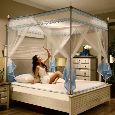 家柏饰(CORATED)新款蚊帐三开拉链方顶公主风1.5米1.8m双人家用蒙古包坐床纹帐