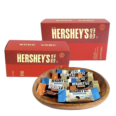 好时牛奶巧克力排块4-8颗红色纸盒装婚庆结婚喜糖满月诞生礼盒装