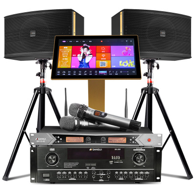 山水(SANSUI)家庭ktv音响套装会议室专业设备卡包音箱点歌机蓝牙功放机卡拉OK演出拓浦发2T点歌机