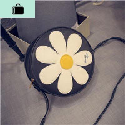 新款韩版学生可爱女包斜挎单肩包花朵圆形小包包NEW LAKE 图片色女士单肩包