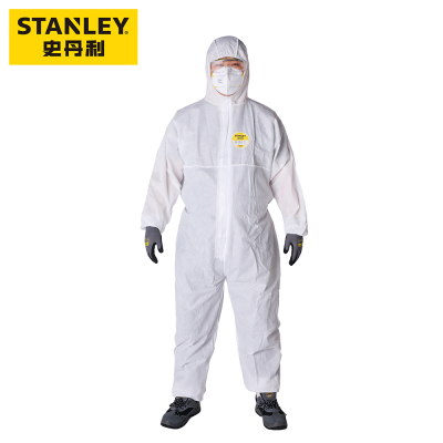 史丹利ST3310标准款防护服 连体防护服防尘防静电 白色SXWW3310CN-XXXL码