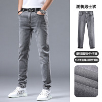 春夏季高端轻奢牛仔裤男款潮牌弹力修身小直筒百搭休闲长裤欧货