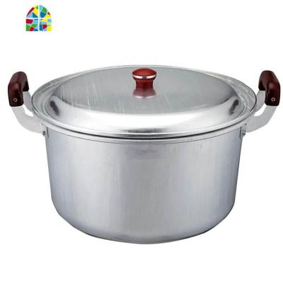 铝锅加厚汤锅老式家用食堂大锅煮水锅烧水无涂层有盖50CM特大号 FENGHOU 28cm铝汤锅-无蒸片-8升