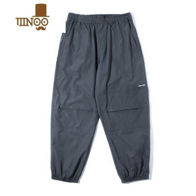 YANXU 日系速干机能休闲束脚裤男士夏季绿色工装裤运动宽松长裤