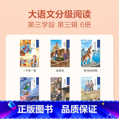 第三学段第三辑(5-6年级) [正版]大语文一二年级分级阅读第一学段第一辑小学阅读儿童汉语汉字拼音书籍小学生课外阅读故事