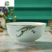 景德镇陶瓷面碗大号青瓷碗单个家用碗碟套装拉面碗大汤碗不烫手 FENGHOU 6英寸金镶玉年年有鱼(1个)