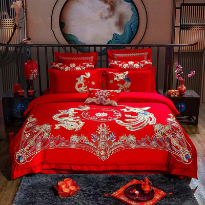 华人情思 长绒棉绣花四件套220*240cm HR099/套(花色随机)