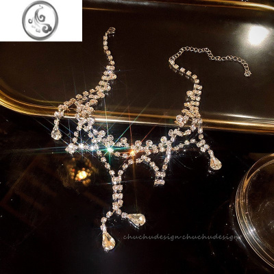 JiMi项链女轻奢小众高级感2023新款潮颈链新娘婚纱礼服锁骨链生日项圈