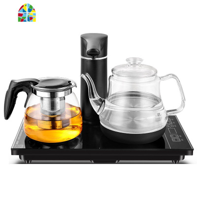 全自动上水壶电热烧水壶套装家用抽水泡茶具器功夫加水专用电磁炉 FENGHOU 金色