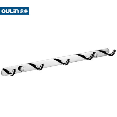 欧琳GGB1-5挂衣钩浴室挂件卫生间挂件不锈钢五排钩 挂钩