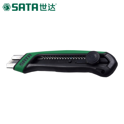世达(SATA)T系列橡塑柄推钮美工刀 壁纸刀裁纸刀贴膜刀纸刀片 25mm 93483(2把起订)