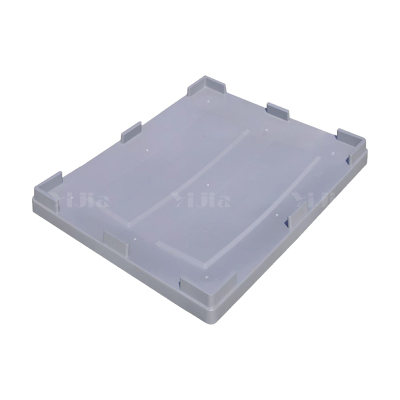 翌嘉YJ4121755 塑料卡板箱叉车移动周转箱 卡板箱盖子灰色 1200*1000