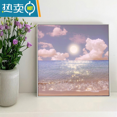 敬平卓尔 北欧ins风大海风景摆画温馨浪漫卧室背景墙装饰画2021新款装饰画