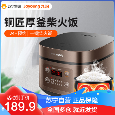 九阳(joyoung)电饭煲电饭锅4l大火力柴火饭智能预约多功能焖煮防溢