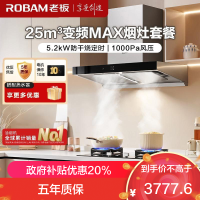 老板(Robam)烟灶套餐 25m³欧式变频油烟机防干烧灶具套装 烟机燃气灶65X3S+51B0A天然气)