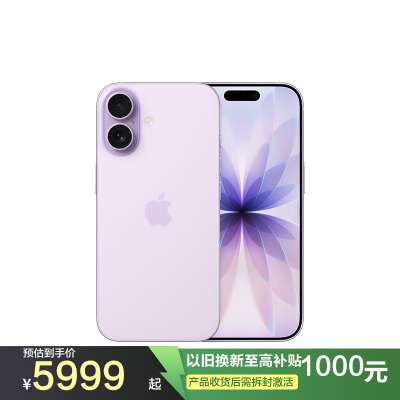 Apple iPhone 17 256G 薰衣草紫色 移动联通电信5G手机