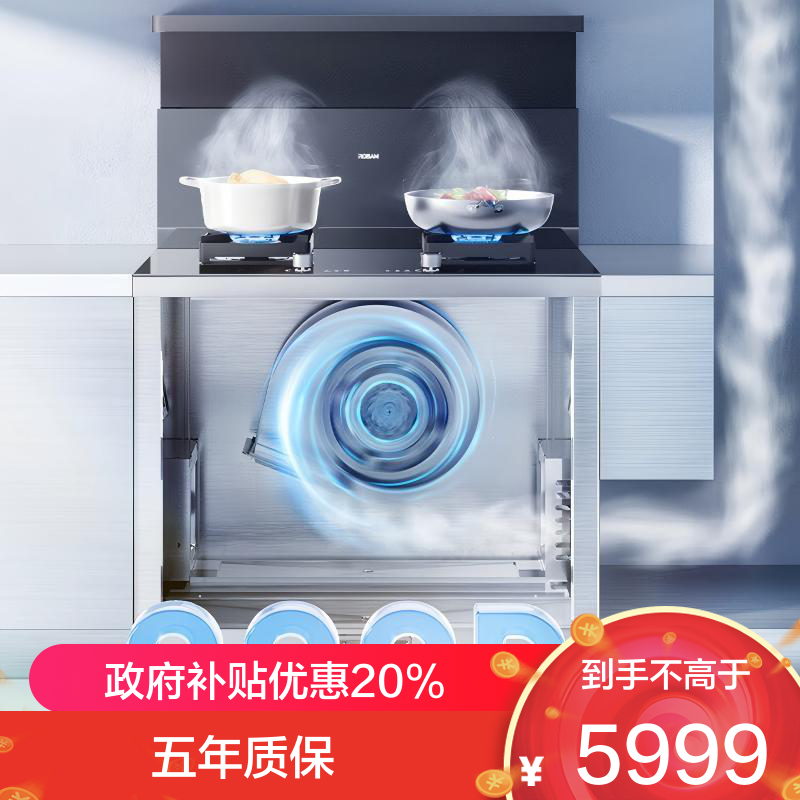 老板(Robam)集成灶9DX11A高性能集成灶 集成灶消毒柜一体 家用集成灶一体灶 二星级120L集成消毒柜