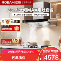 老板(Robam)烟灶套餐 25m³欧式变频油烟机防干烧灶具套装 烟机燃气灶65X3S+51B0A天然气)