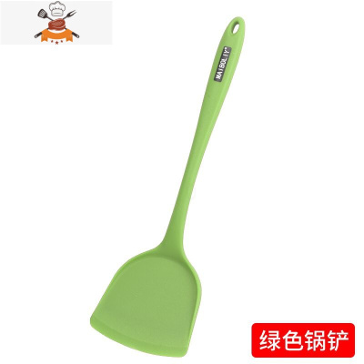 硅胶铲子不粘锅专用家用硅胶铲炒勺锅铲汤勺漏铲套装不沾炒菜厨具 敬平 MIBOLIY绿色硅胶铲.