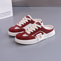 包头半拖鞋女外穿鞋子2026夏季新款休闲一脚蹬懒人薄底鞋Y