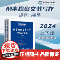 2024新书 刑事检察文书写作规范与指导 上下 周惠永 主编 中国检察出版社 9787510231162