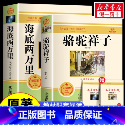 海底+骆驼 [正版]任意两本限价29.8七年级下册必读全套2册 海底两万里和骆驼祥子原著书老舍初中版儒勒凡尔纳初一学生课