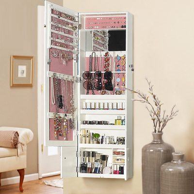  古达穿衣镜化妆镜柜首饰收纳柜全身壁挂简约现代客厅衣帽间挂墙试衣镜