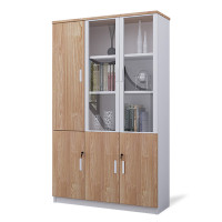 格具(GEJU) 文件柜定制储物柜板式木质三门办公室书柜文件柜三门书柜