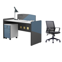 迅众 1200*600*800mm单人位含椅柜 办公家具简约屏风工作位职员办公桌简约屏风工作位职员桌