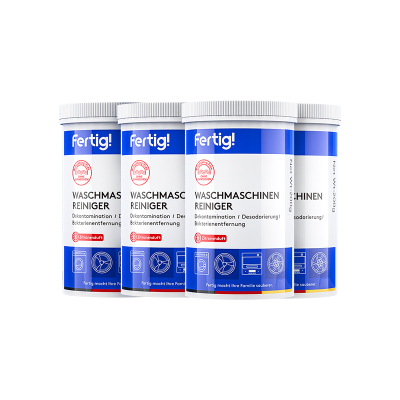 fertig菲尼西洗衣机槽清洗剂强力除垢除菌波轮滚筒专用清洁剂小白罐4瓶