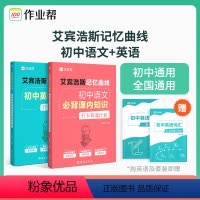 语文+英语背诵计划2本 初中通用 [正版]艾宾浩斯复习计划表遗忘曲线本记忆曲线单词本背诵打卡古诗词记忆法初中语文英语人教