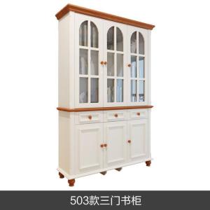 森美人家具 地中海实木书柜美式田园三 四书柜书架书橱