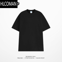 HLCOMANNELY260g新疆精梳短袖T恤男女纯色打底衫内搭半袖