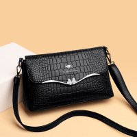 包包女包新款斜挎单肩包时尚鳄鱼纹小方包妈妈包欧美