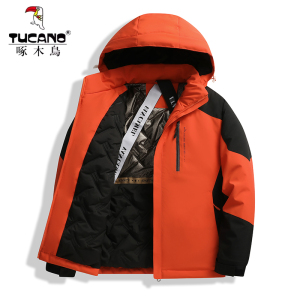 啄木鸟2025冬季男士新款加厚棉衣冲锋衣男女款防风保暖棉服外套潮