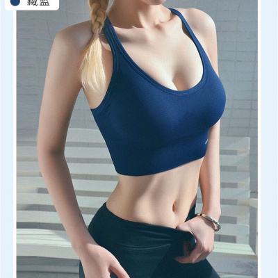 防震运动内衣女防下垂高度聚拢可调节背心跑步瑜伽美背健身文胸新娜蜜雨