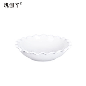 珑伽辛 白色陶瓷太阳碗 菜碗 8英寸/个