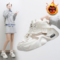 雪地靴女冬季新款加厚加绒老爹鞋休闲保暖厚底棉鞋