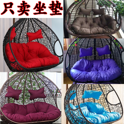 新款吊蓝靠垫秋千鸟巢坐垫单人双人摇篮藤椅吊床换洗布套沙发吊椅垫子惠恩HuiEn