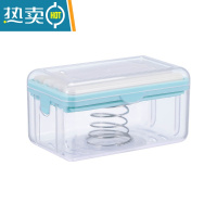 敬平免搓洗手搓香皂盒多功能抖音同款带沥水收纳滚轮式自动起泡肥皂盒 轻奢蓝2个