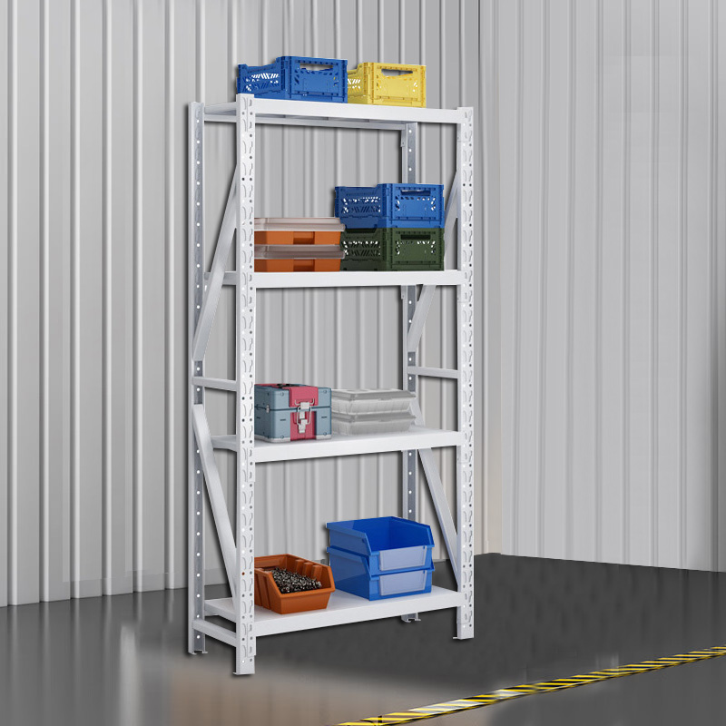 创世人 1.0m轻型货架承重120kg置物架收纳四层仓储超市货架1000*500*2000mm