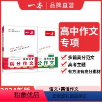 [2本高考满分作文]语文+英语 高中通用 [正版]2024新版高考语文英语满分作文高中生作文书素材模板大全高分范文作文专