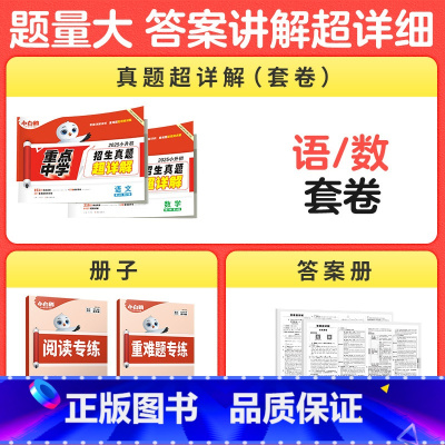 [语文+数学]全国通用 小学升初中 [正版]2025小白鸥小升初招生真题超详解语文数学英语人教版小学毕业分班真题卷星空重