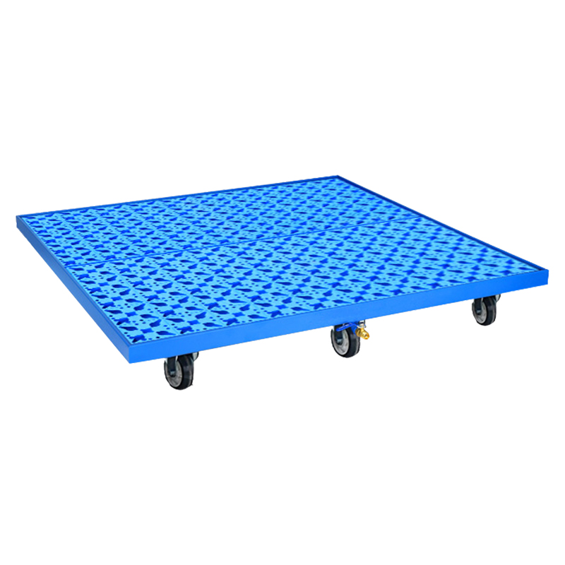 臻远ZY-TP-154钢制防渗漏托盘废机油桶托盘 带轮四桶款+过滤网格