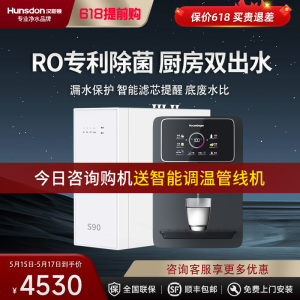 汉斯顿净水器家用直饮0阻垢剂ro反渗透纯水机厨房净水机S1(S90)